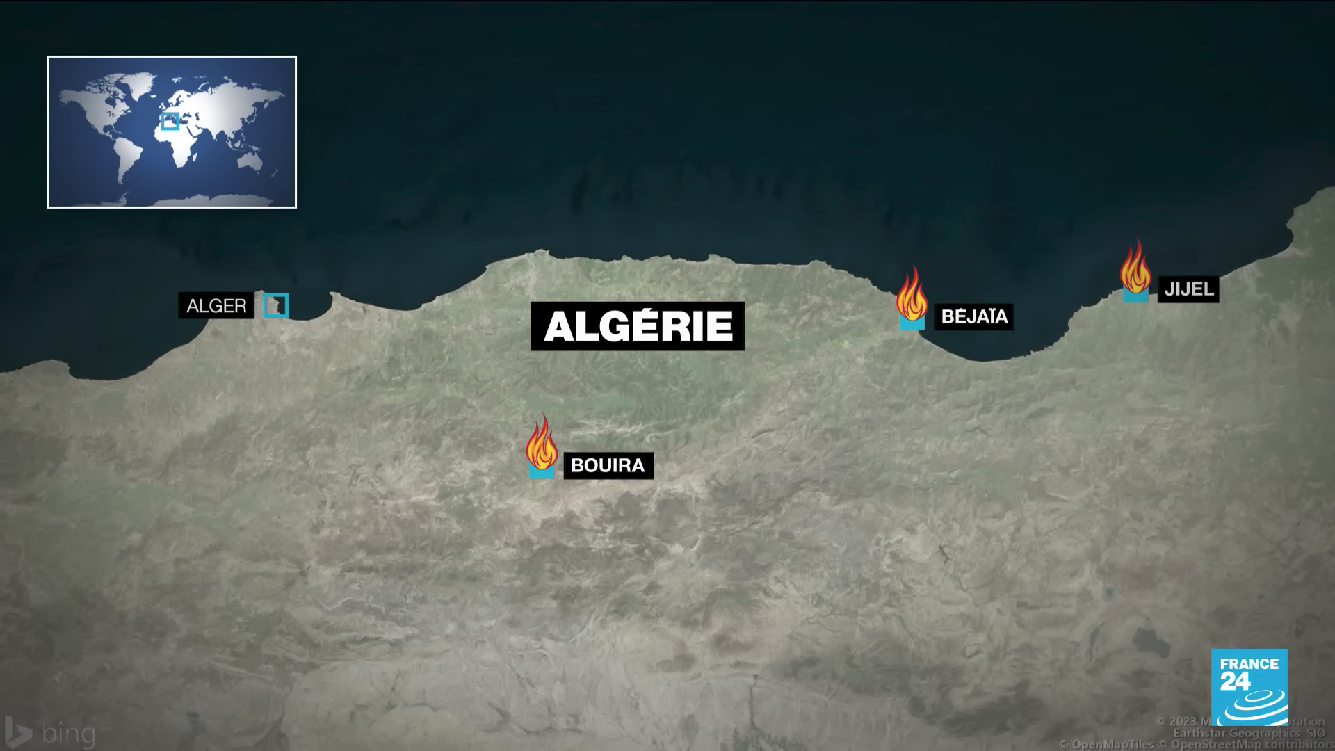 France 24 APS Incendies Algérie
