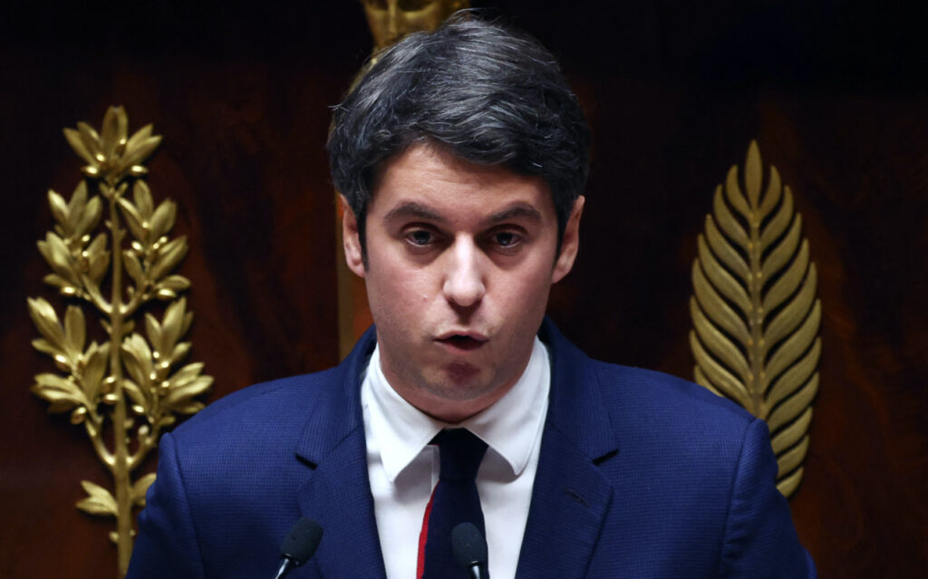 Gabriel Attal lors du discours de politique générale