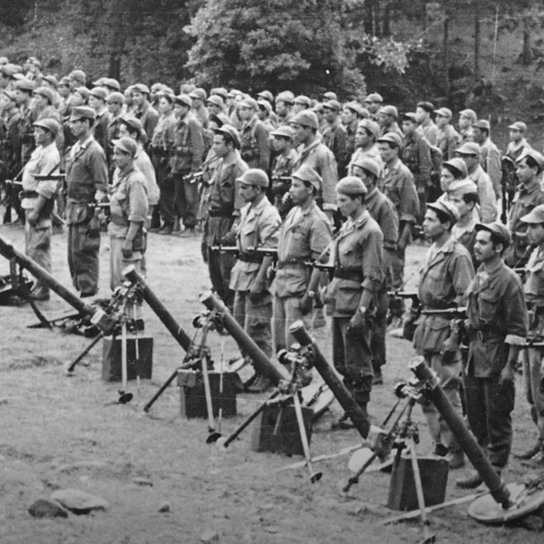 Soldats de l’Armée de libération nationale (ALN) au maquis.